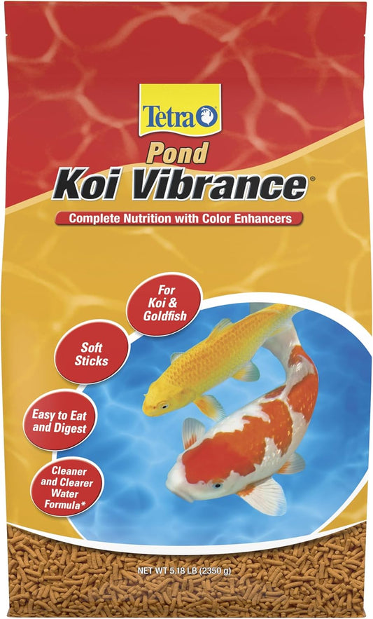 pond Koi Vibrance, Soft Sticks, Easy to Digest Floating Pond Food, 5.18 Lbs