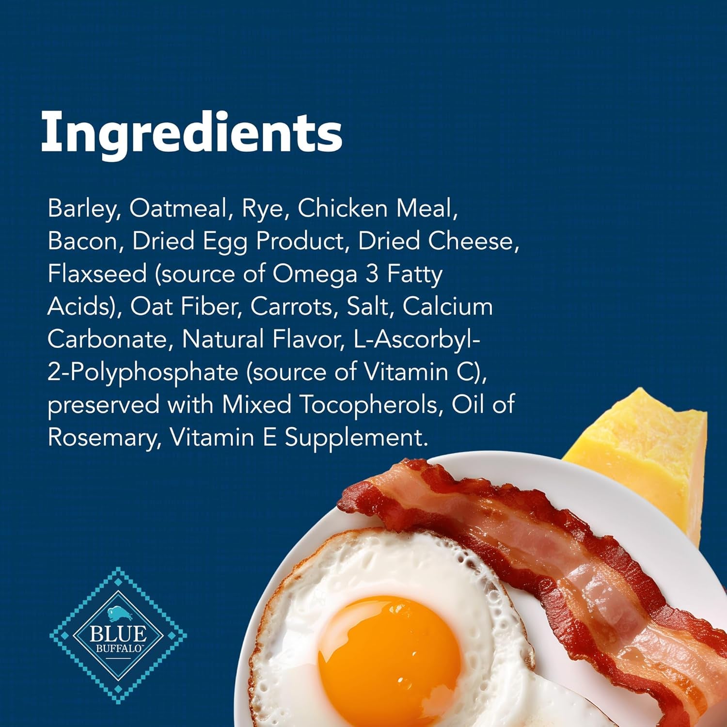 Health Bars Oven-Baked with Natural Ingredients, Bacon, Egg & Cheese Crunchy Dog Biscuits, 3 Lbs.