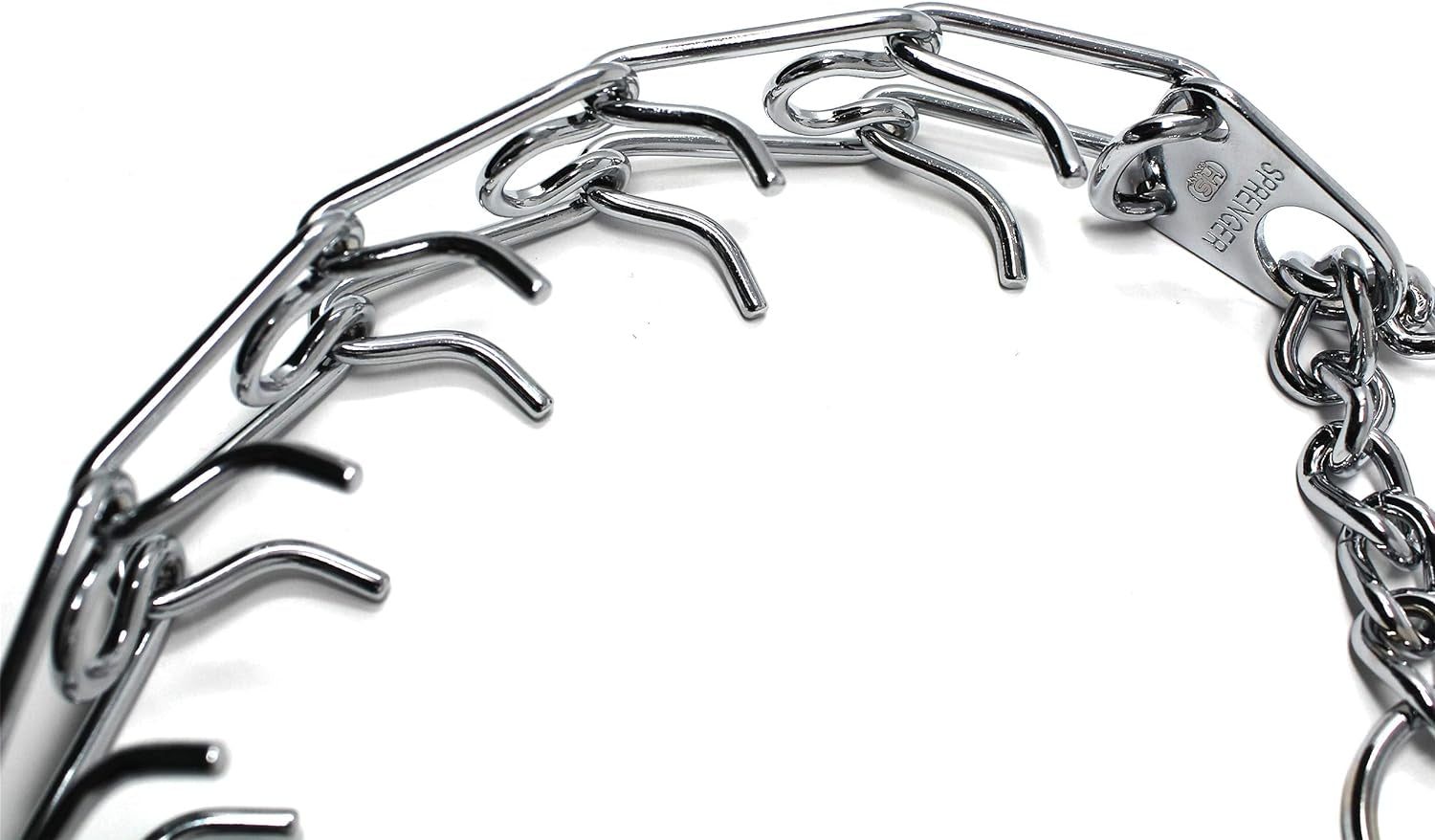 Prong Dog Training Collar, 22In X 3.0Mm (Neck Size up to 18In) Medium, Ultra-Plus Chrome Plated Steel Pet Pinch anti Pull Collar for Dogs Made in Germany