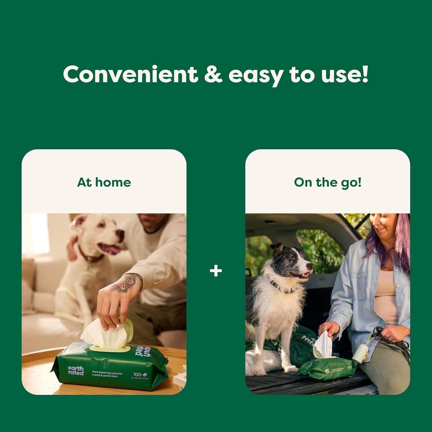 Pet Wipes for Dogs and Cats, Hypoallergenic, Cleaning and Hydrating, for Grooming Paws, Body and Butt, Unscented, 400 Count