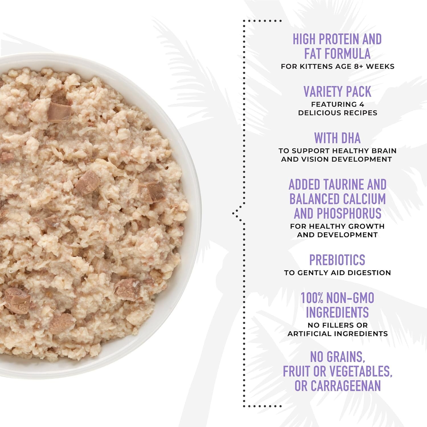 Tiki Cat Baby, Shreds Variety Pack, High-Protein and Flavorful, Wet Cat Food for Kittens 8 Weeks Plus, 2.4 Oz. Cans (Pack of 12)