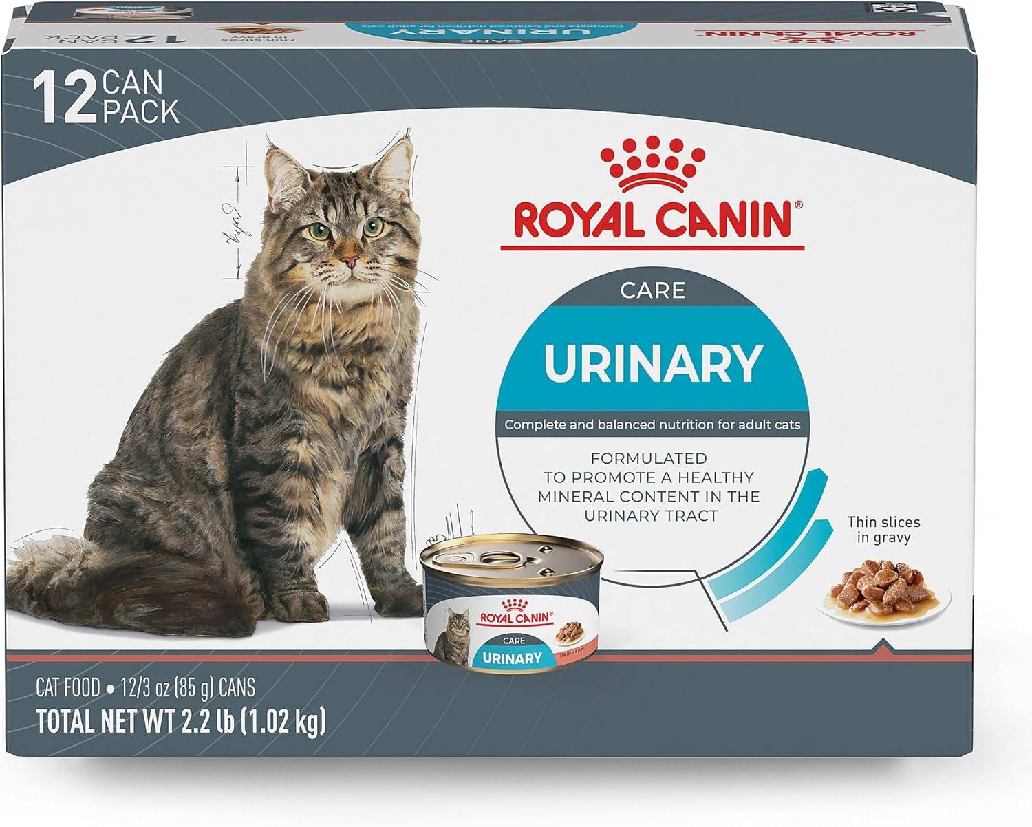 Feline Care Nutrition Urinary Care Adult Thin Slices in Gravy Cat Food, 3 Oz (Pack of 12)