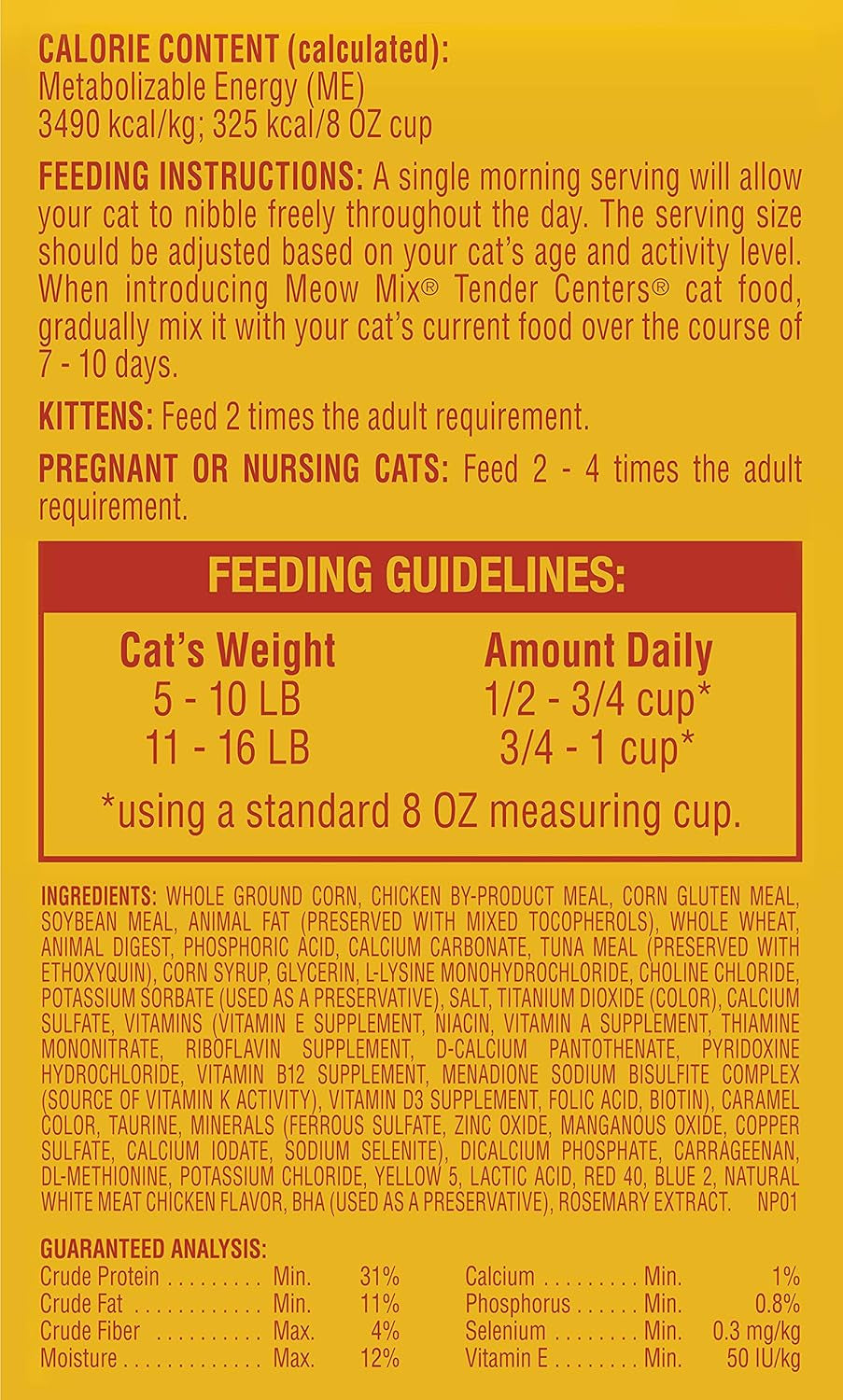 Tender Centers Basted Bites Dry Cat Food, Chicken & Tuna Flavor, 3 Pound (Pack of 4), Crunchy outside Meaty Inside