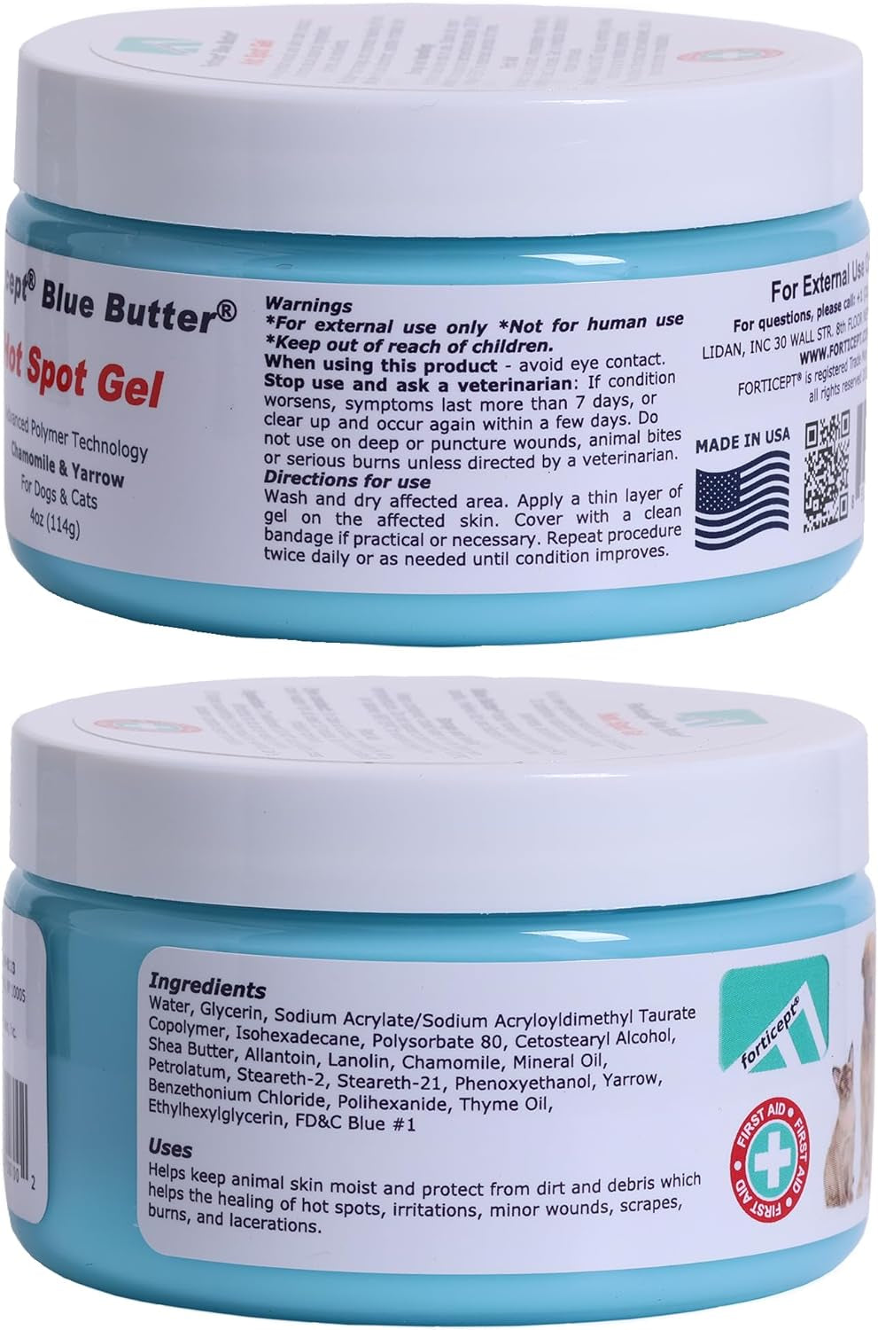 Blue Butter – Hot Spot Treatment for Dogs | Dog Wound Care | Skin Yeast Infections, Ringworm, Cuts, Rashes, First Aid Veterinary Strength Topical Ointment 4Oz