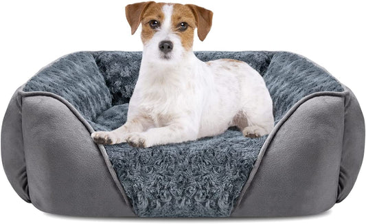 Dog Bed Medium Size Dog, Orthopedic Warming Soft Calming Sleeping Puppy Bed Durable Pet Bed with Anti-Slip Bottom