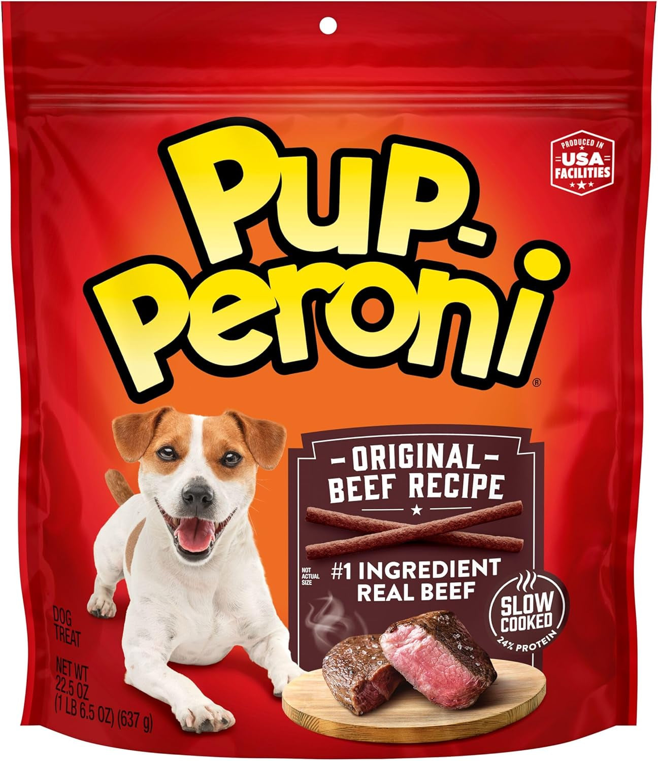 Dog Treats, Original Beef Flavor, 22.5 Ounce, Made with Real Beef