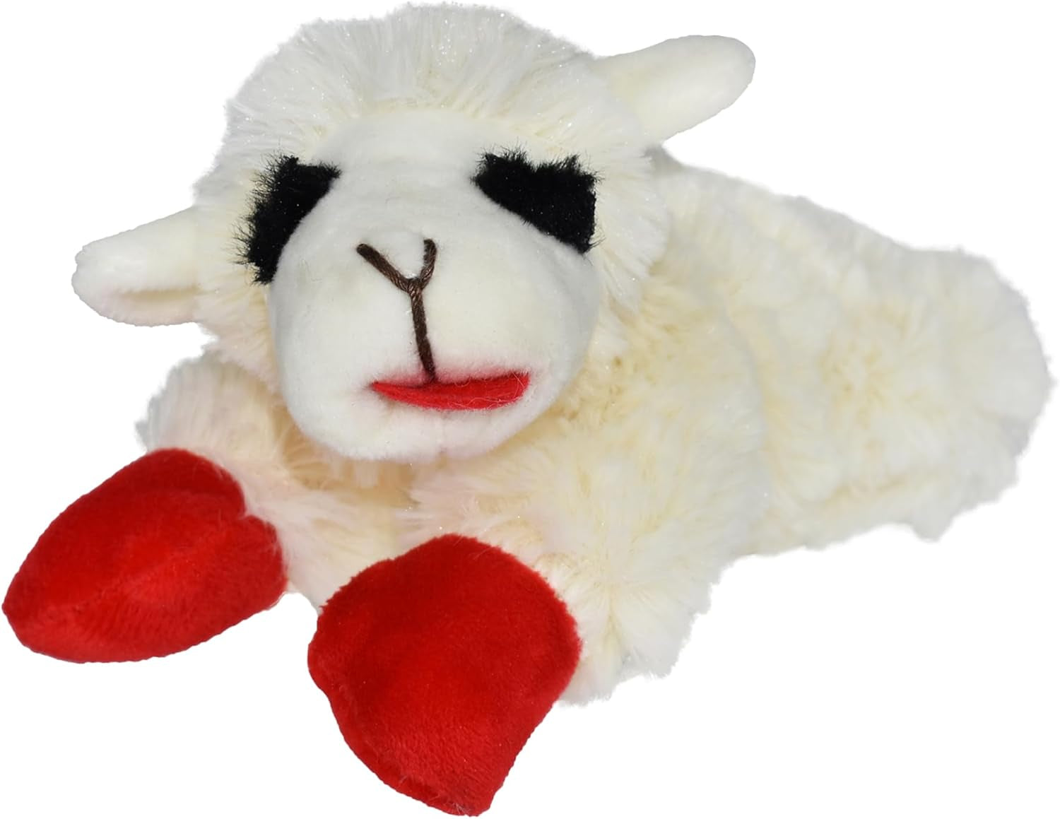 Lamb Chop Dog Plush Toy - Squeaky Toy for All Dogs - Extra Soft Plush - Stuffed Animal Dog Toy for Cuddling & Playing - Cute Pet Toy (6", Cream)