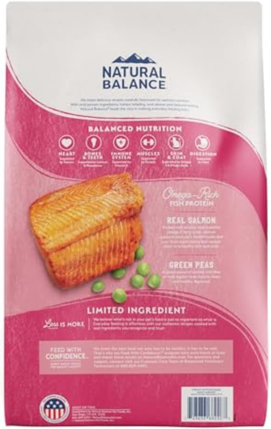 Limited Ingredient Adult Grain-Free Dry Cat Food, Salmon & Green Pea Recipe, 10 Pound (Pack of 1)