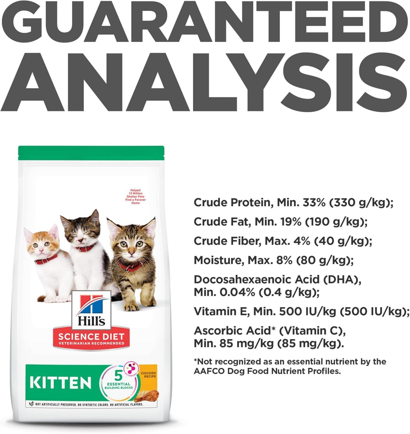 Kitten, Kitten Premium Nutrition, Dry Cat Food, Chicken Recipe, 3.5 Lb Bag