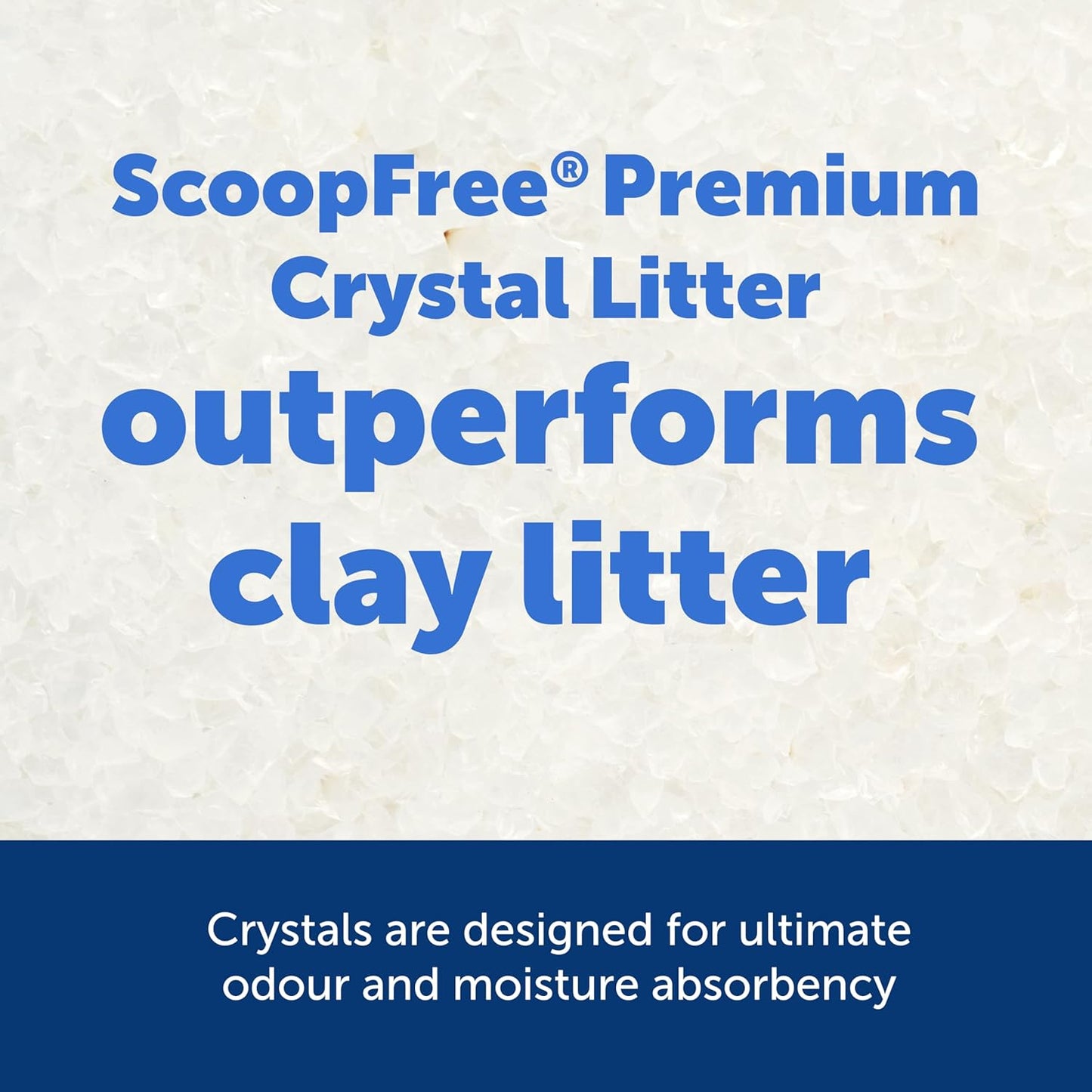 Scoopfree Premium Crystal Cat Litter - Ultra-Absorbent Silica Universal Litterbox Crystals - Non-Clumping Odor Control - Fresh Scent - 8 Lb Bag