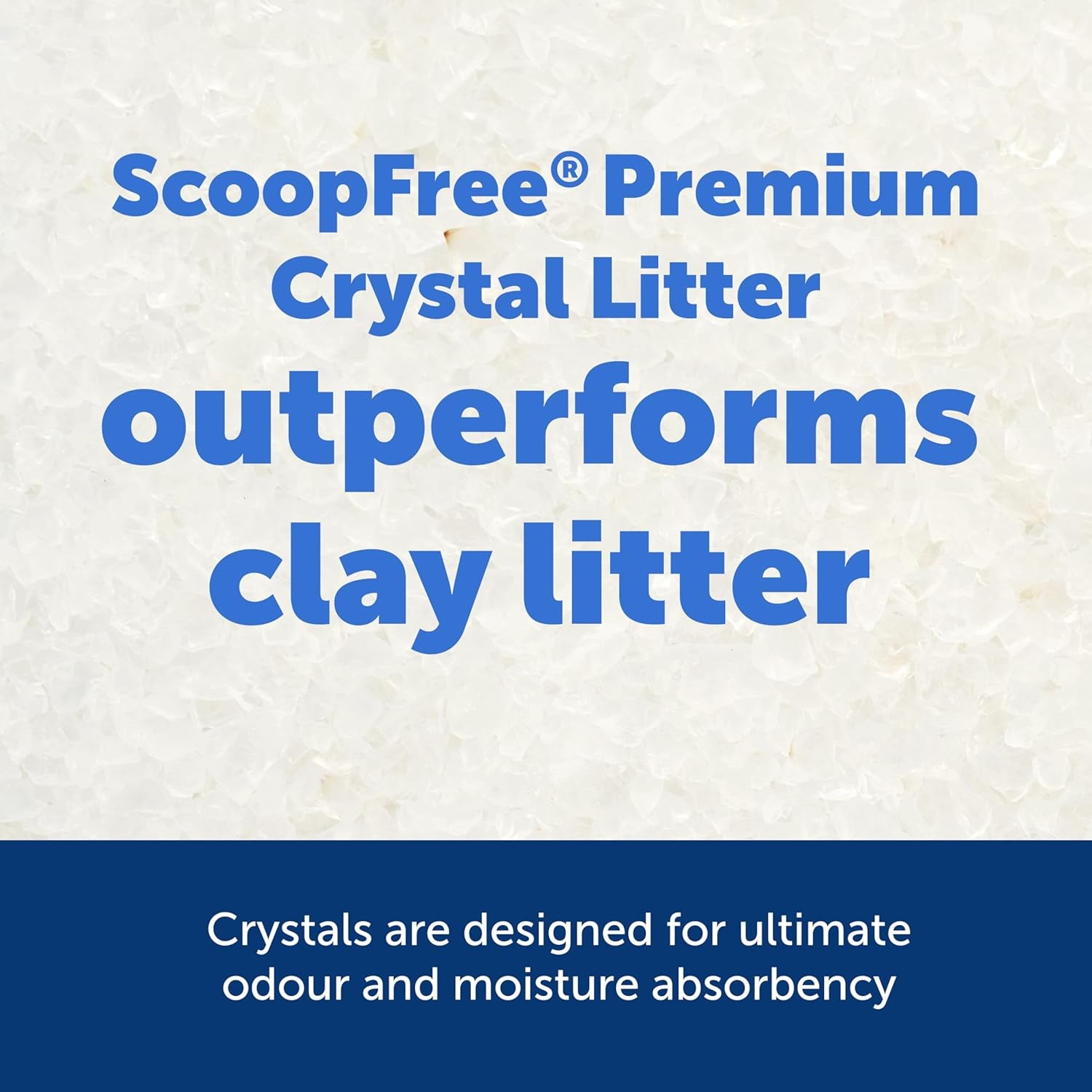Scoopfree Premium Crystal Cat Litter - Ultra-Absorbent Silica Universal Litterbox Crystals - Non-Clumping Odor Control - Fresh Scent - 8 Lb Bag