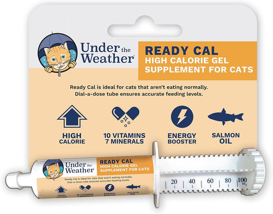 Pet | Ready Cal for Cats 100Cc | High Calorie Supplement | Cat Weight Gainer and High Calorie Booster | 10 Vitamins, 7 Minerals & Omega Fatty Acids (For Cats 100Cc)