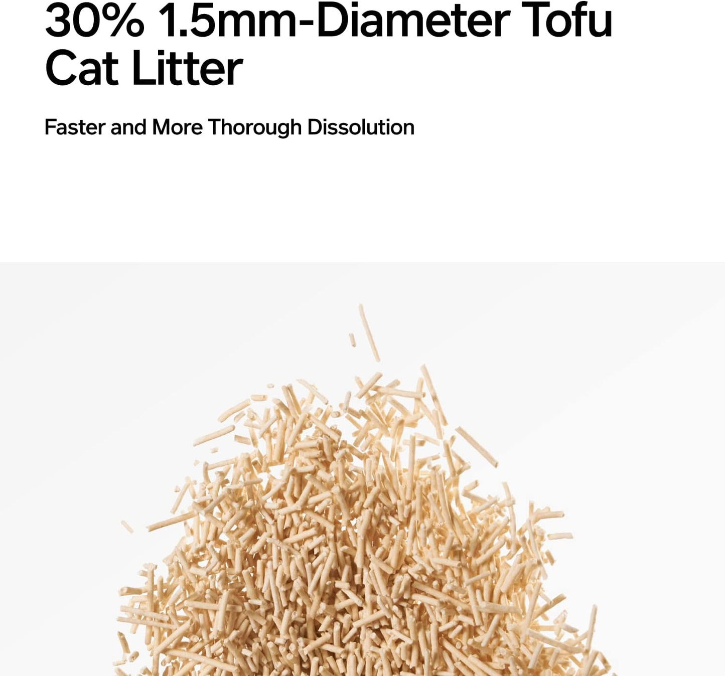 Tofu Cat Litter Clumping,Flushable,Ultra Absorbent and Fast Drying, 100% Natural Ingredients Litter,Solubility in Water,Really Dust-Free,Less Scattering (5.3Lb×2Bags)