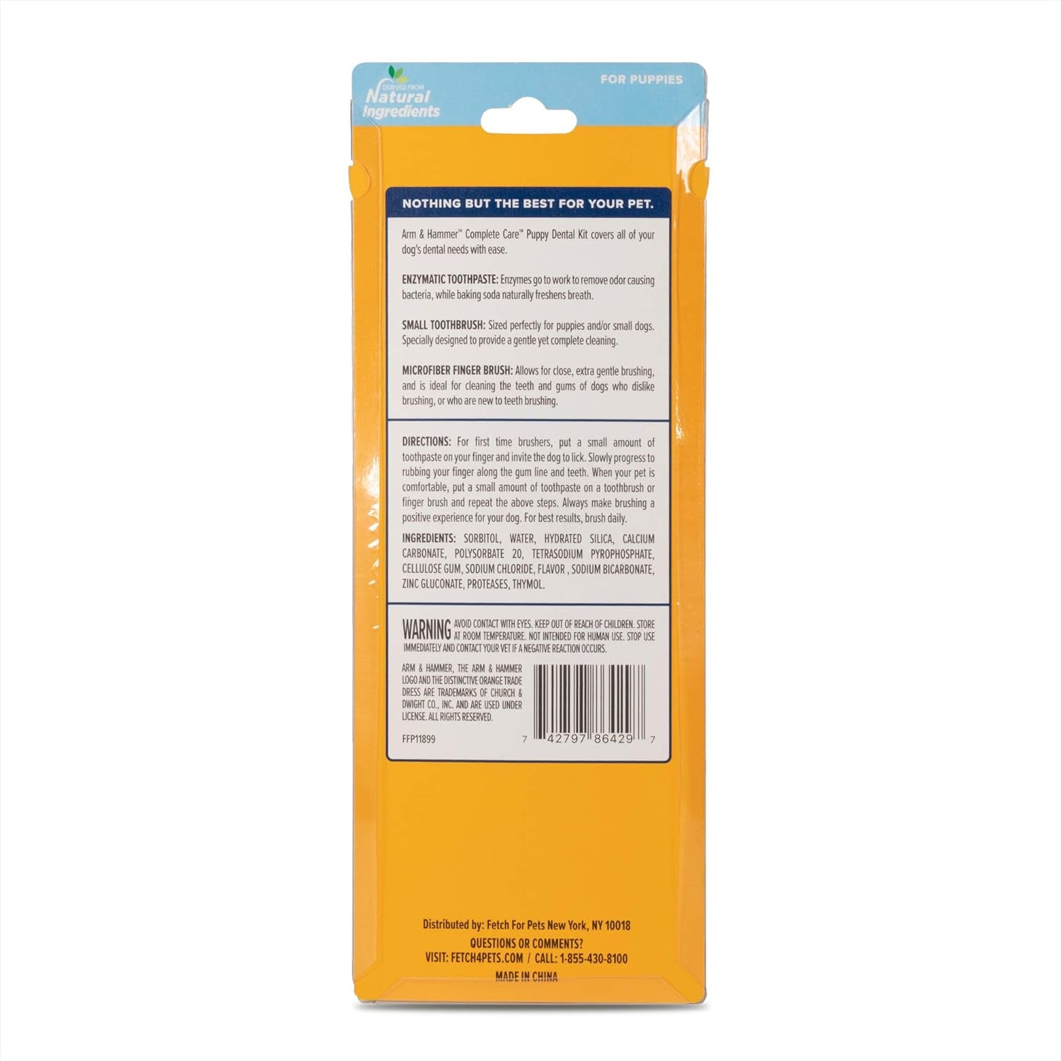 Complete Care Puppy Dental Kit - Includes Small Dog Toothbrush, Peanut Butter Flavor 2.5 Oz Toothpaste for Puppies, Microfiber Finger Brush, Ideal for Fresh Breath