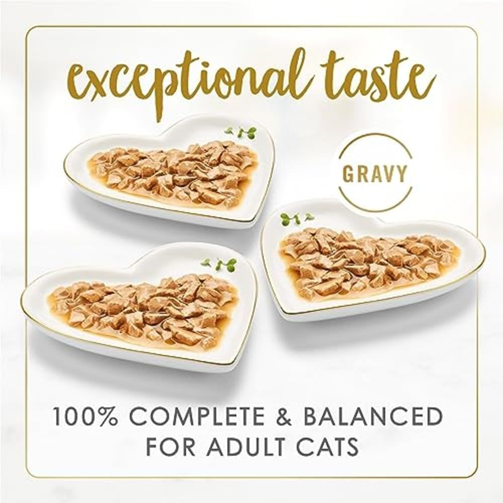 Purina  Gravy Lovers Poultry and Beef Grilled Gourmet Wet Cat Food Variety Pack - (Pack of 30) 3 Oz. Cans