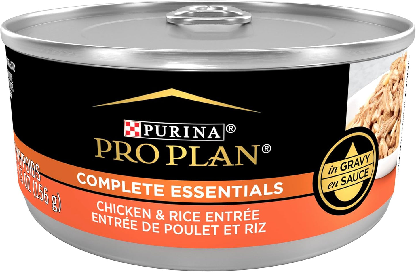 Complete Essentials High Protein Cat Food Wet Gravy, Chicken and Rice Entree - (Pack of 24) 5.5 Oz. Pull-Top Cans