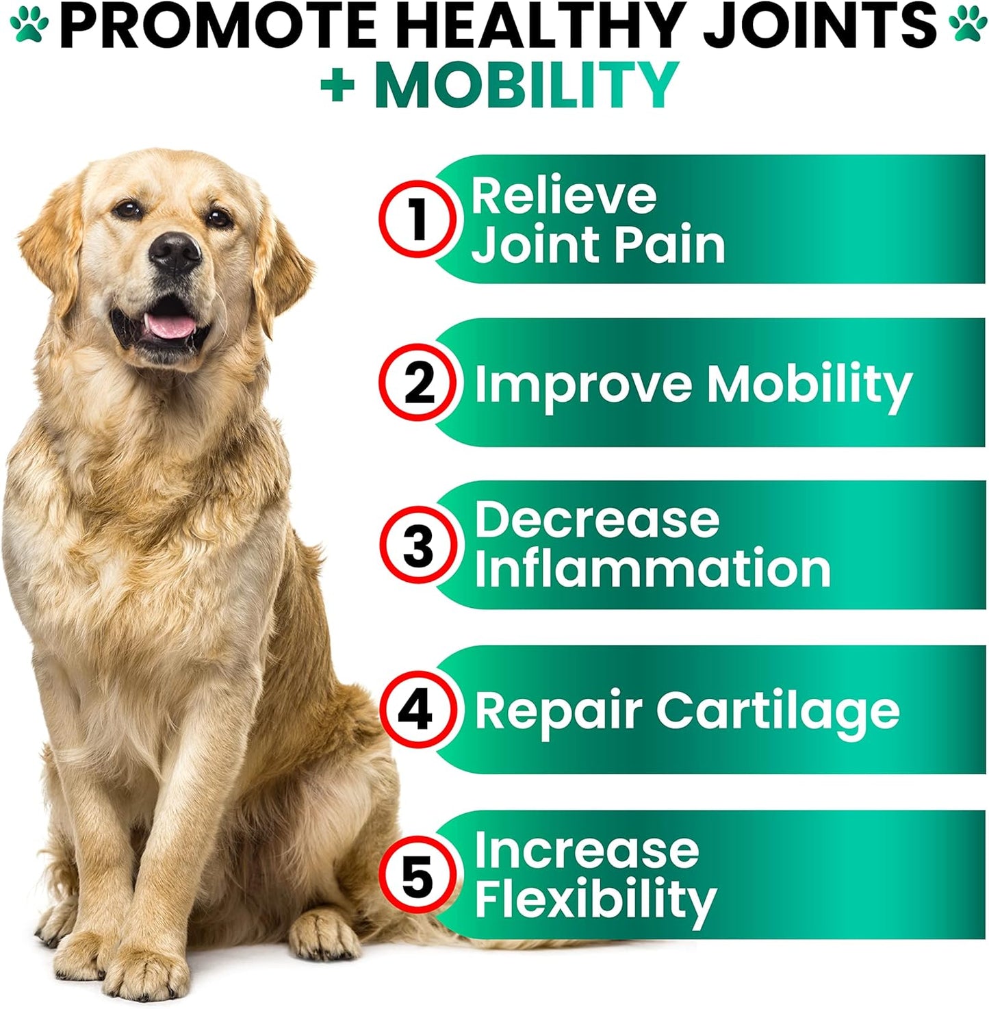 Hemp Hip and Joint Supplement for Dogs - Glucosamine for Dogs - 170 Joint Pain Relief Treats - Chondroitin, MSM, Hemp Oil - Advanced Health Supplement - Mobility Support Chews - Made in USA