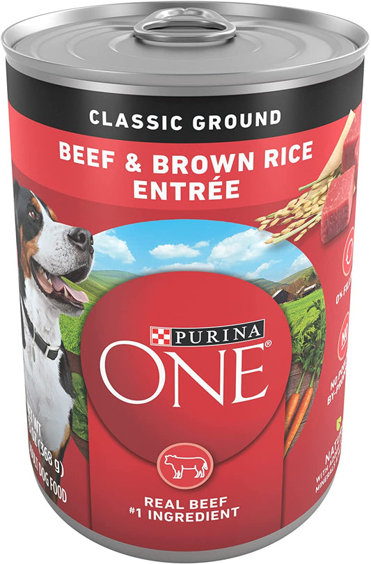 Classic Ground Beef and Brown Rice Entree Adult Wet Dog Food - (Pack of 12) 13 Oz. Cans