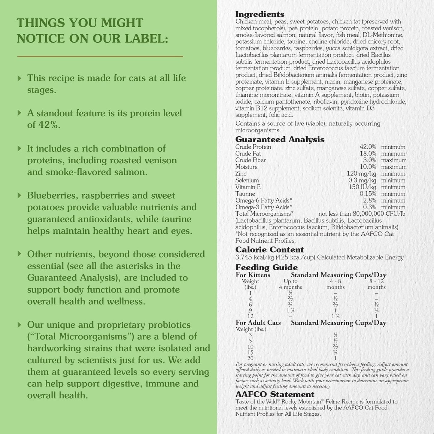 Rocky Mountain Grain-Free Dry Cat Food with Roasted Venison & Smoke-Flavored Salmon 14Lb (Pack of 1)