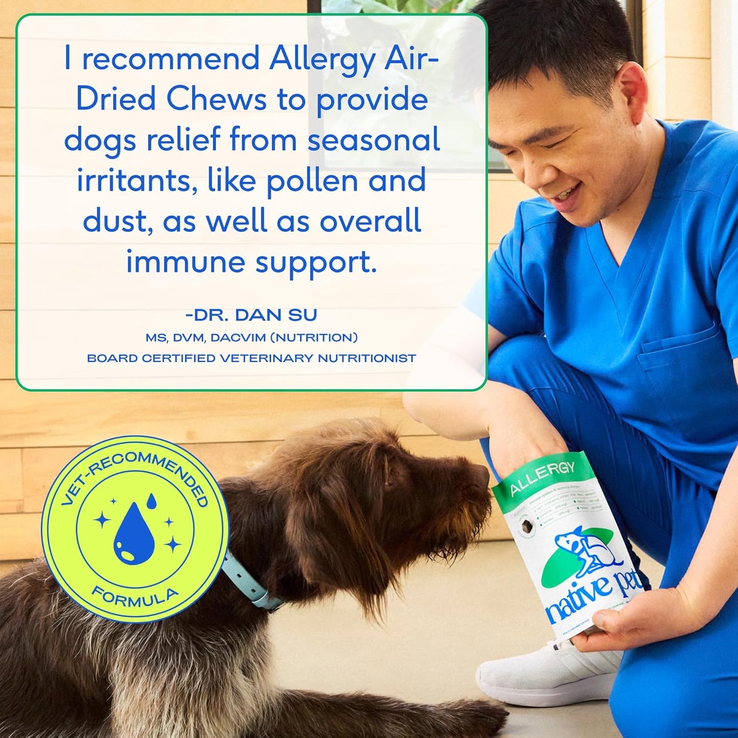 Dog Allergy Chews - Dog Allergy Relief with Probiotics and Colostrum for Itchy Skin Relief to Support Seasonal Allergy and Healthy Immune System - All Natural Anti-Histamine - 120 Chews