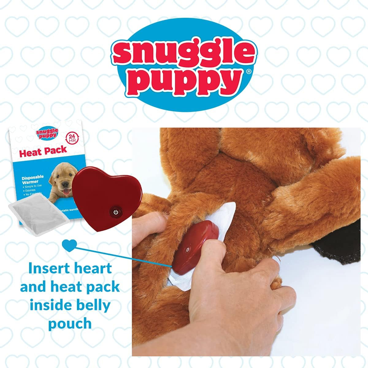 Original  Heartbeat Puppy Toy - Heartbeat Puppy for Dogs - Pet Anxiety Relief and Calming Aid - Comfort Dog Toy - Behavioral Training and Sleep Aid Cuddle Buddy - Crate Training Essential