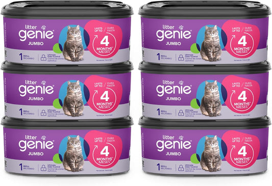 Refill Bags | Jumbo 6-Pack | up to 24 Months of Supply in 6 Cartridges | Ultimate Odor Control Cat Litter Bags