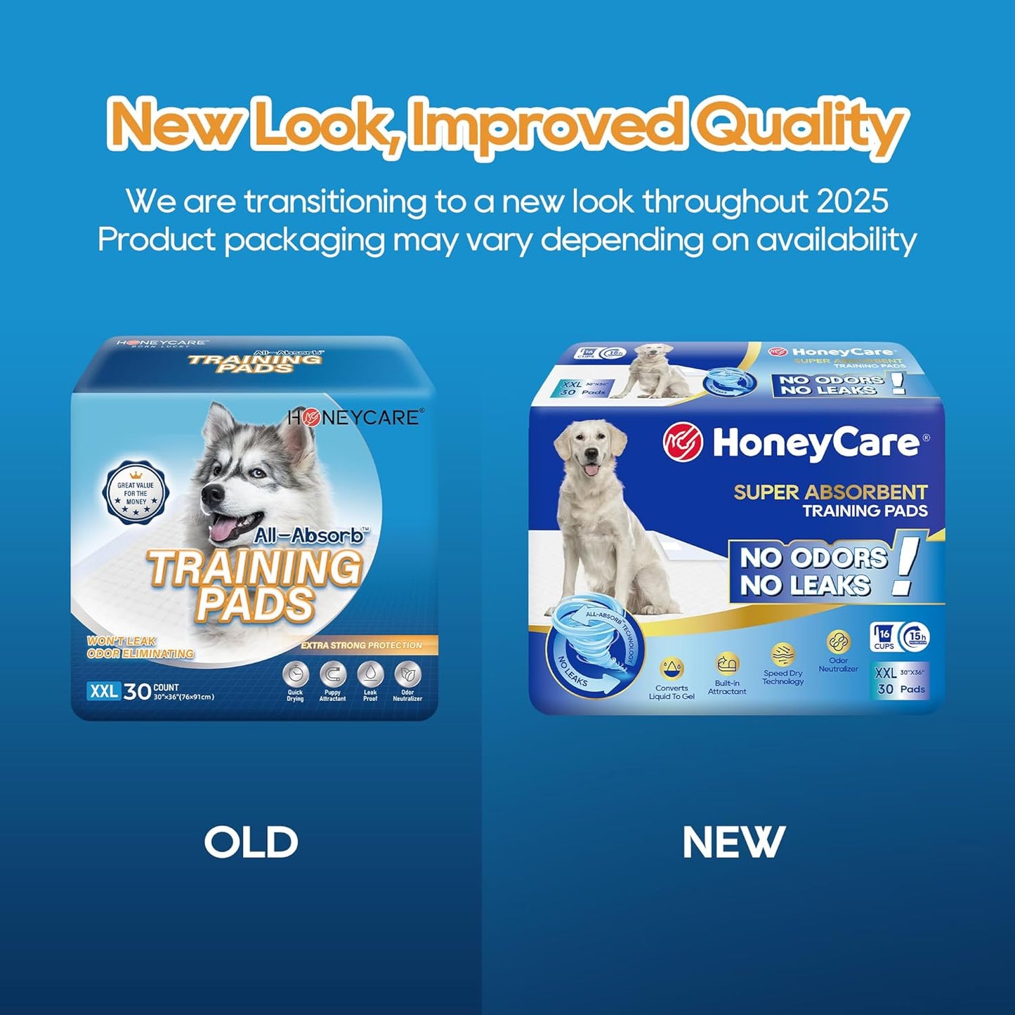 All-Absorb, XXL 30"X36", 30 Count, Dog and Puppy Training Pads, Ultra Absorbent and Odor Eliminating, Leak-Proof 5-Layer Potty Training Pads with Quick-Dry Surface, Blue, A39