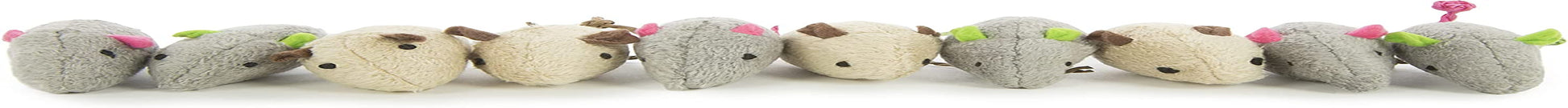 Skitter Critters Value Pack Catnip Cat Toys - Gray/Cream, Set of 10
