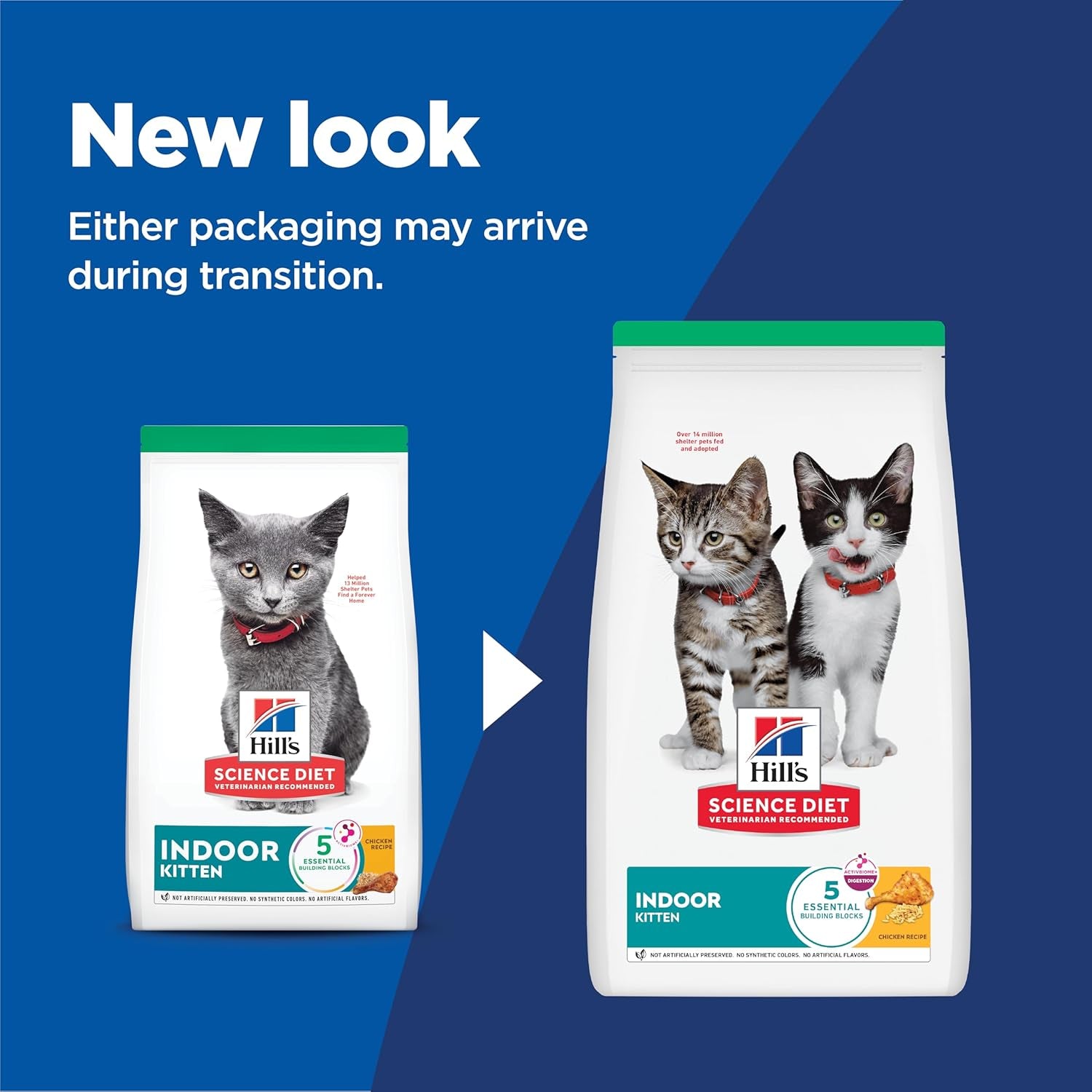 Indoor, Kitten, Easy Litter Box Cleanup, Dry Cat Food, Chicken Recipe, 7 Lb Bag