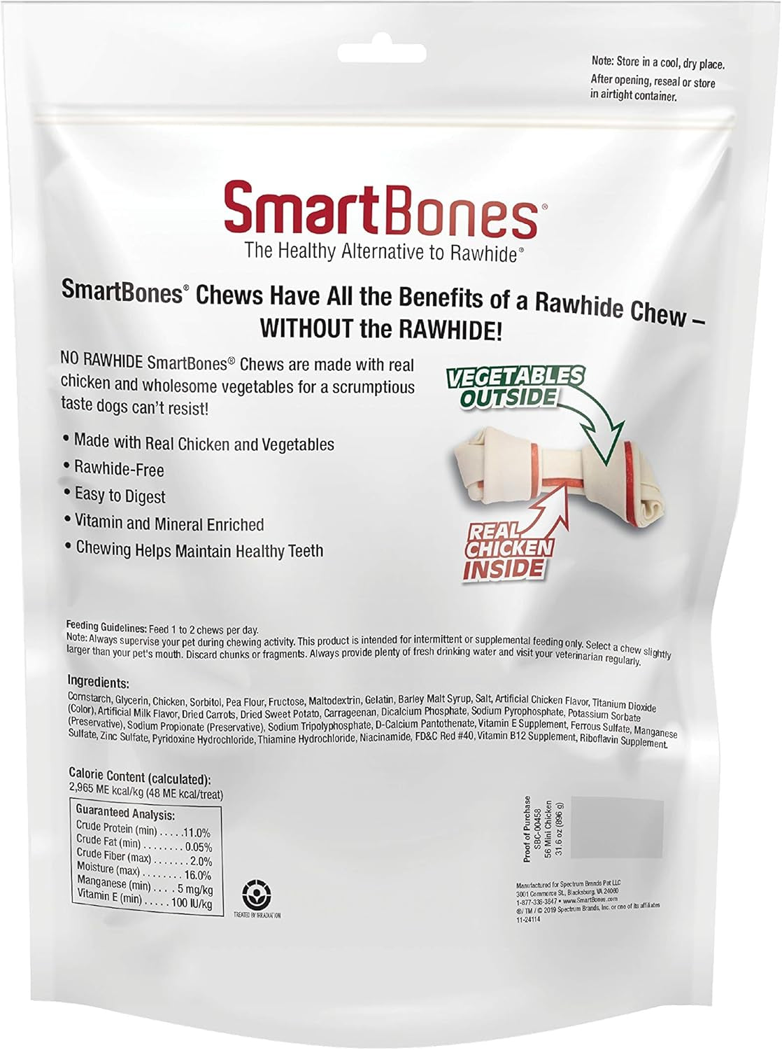 Mini Bones with Real Chicken 56 Count, Rawhide-Free Chews for Dogs
