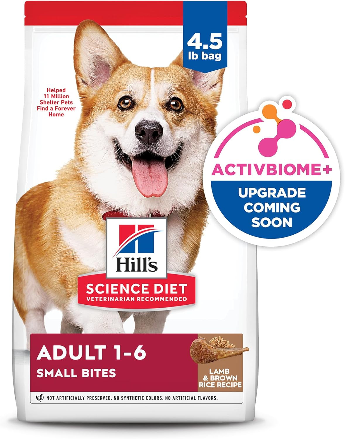 Adult 1-6, Adult 1-6 Premium Nutrition, Small Kibble, Dry Dog Food, Lamb & Brown Rice, 4.5 Lb Bag