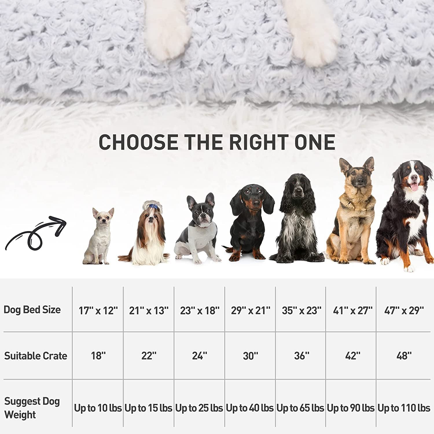 Washable Dog Bed Deluxe Plush Dog Crate Beds Comfy Kennel Pad Anti-Slip Pet Sleeping Mat for Large, Jumbo, Medium, Small Dogs Breeds, 29" X 21", Gray