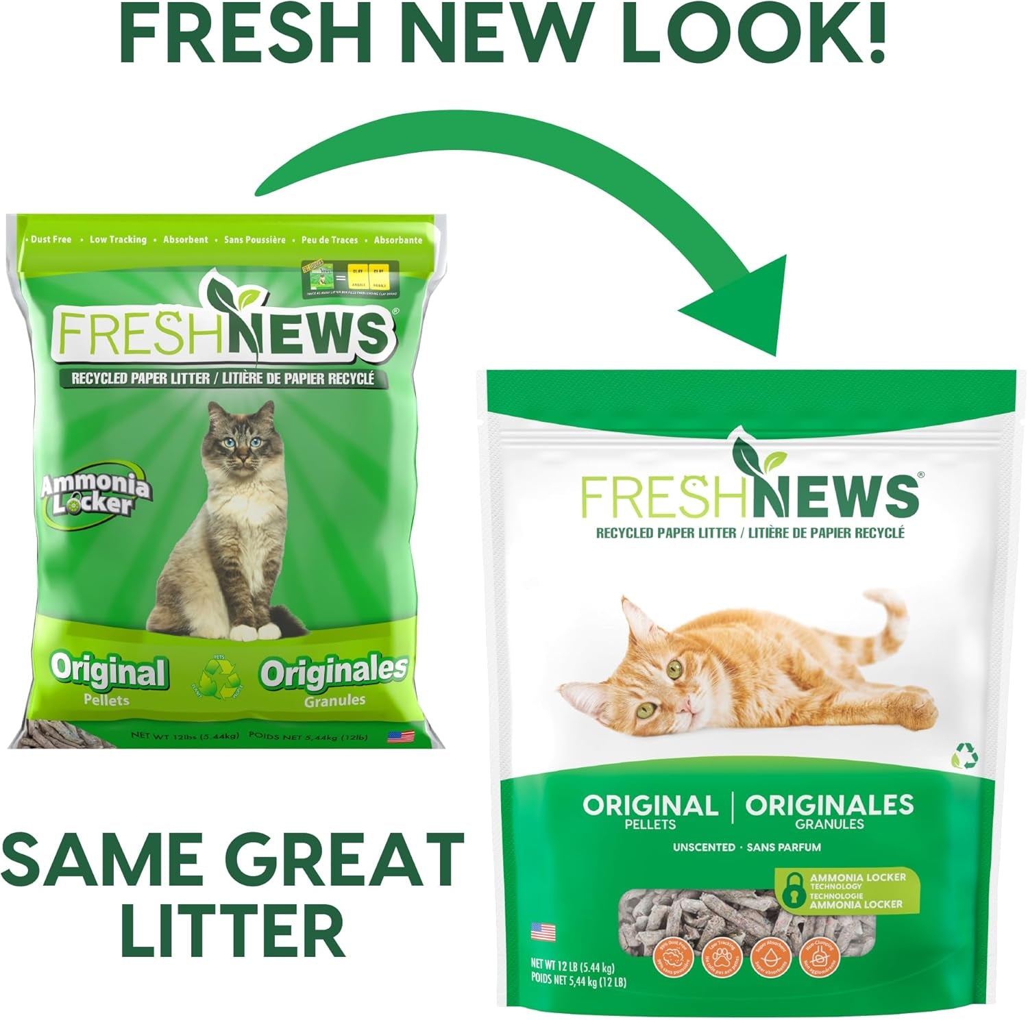 Recycled Paper, Original Pellet Cat Litter, 25 Pound