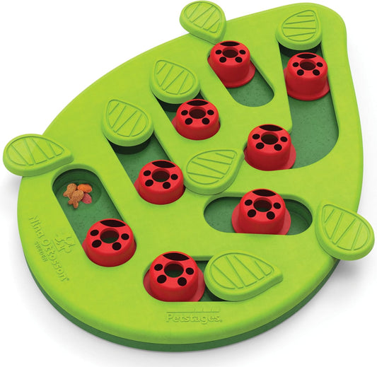 Buggin' Out Puzzle & Play, Interactive Treat Puzzle Cat Toy 13 in X 9.5 In, Green