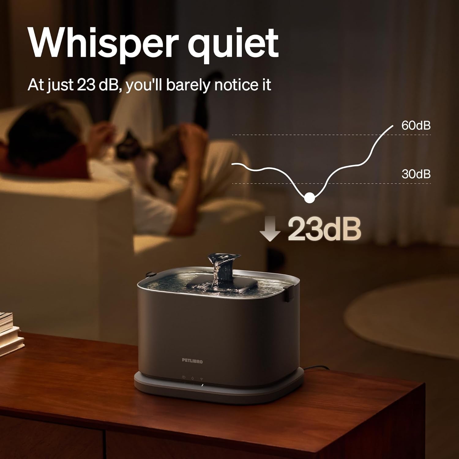 Upgrade Cat Water Fountain Stainless Steel Tray, Dockstream 2 Cat Fountain Indoor, 3L/101Oz Auto Cat Fountains for Drinking, App Monitoring Pet Water Fountain Dog, 5G Wifi Cat Water Dispenser