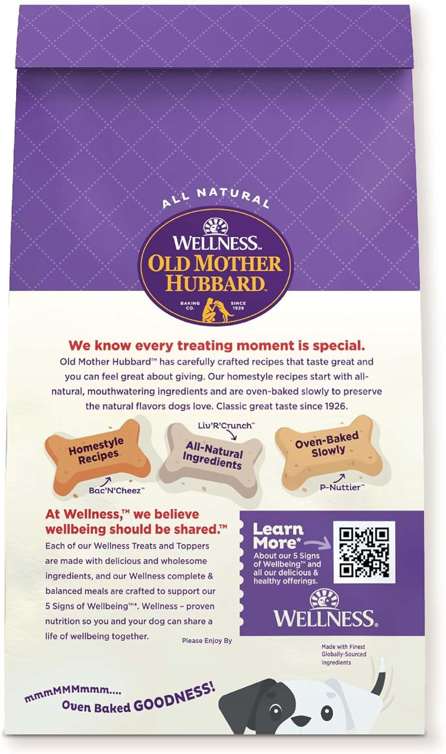 Wellness Savory Mix Dog Biscuits, Natural, Training Treats, Mini Size, (20 Ounce Bag)