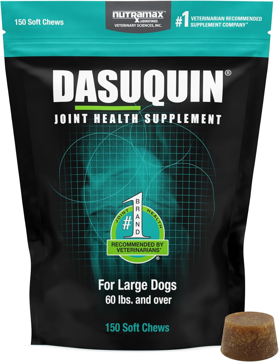 Nutramax Dasuquin for Large Dogs, Joint Health Supplement, Contains Glucosamine for Dogs, plus Chondroitin, ASU and More, Supports Healthy Joints, Soft Chews, 150 Count