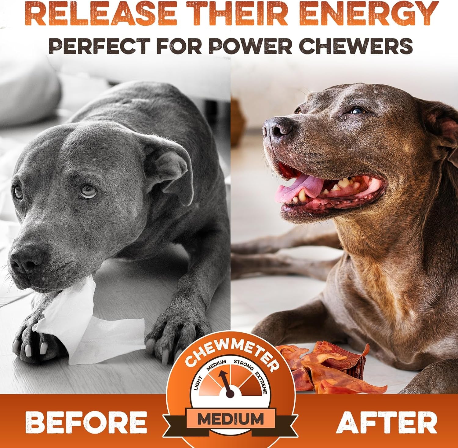 Whole Pig Ears for Dogs, 12 Ct. – All-Natural Single Ingredient Dog Chews, Slow Cooked & Fully Digestible Rawhide Alternative