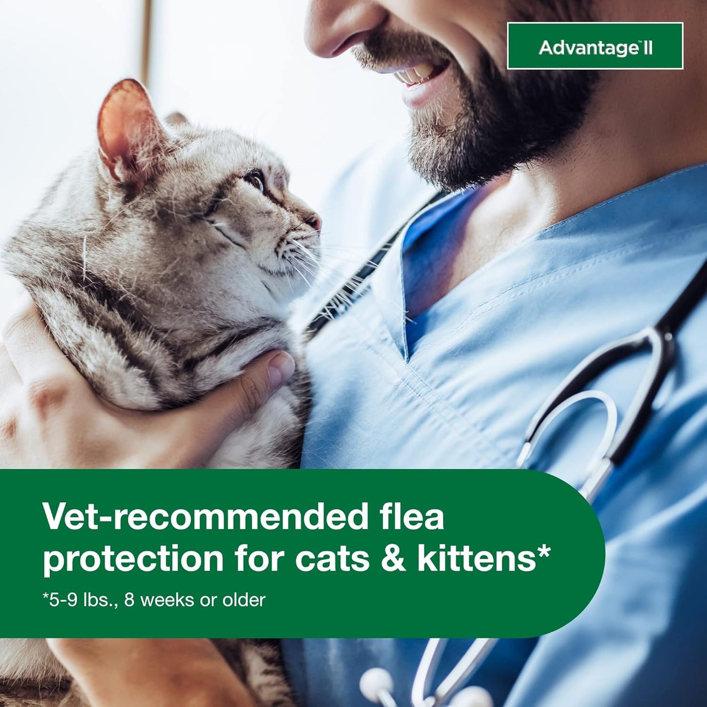 II Small Cat Vet-Recommended Flea Treatment & Prevention | Cats 5-9 Lbs. | 2-Month Supply
