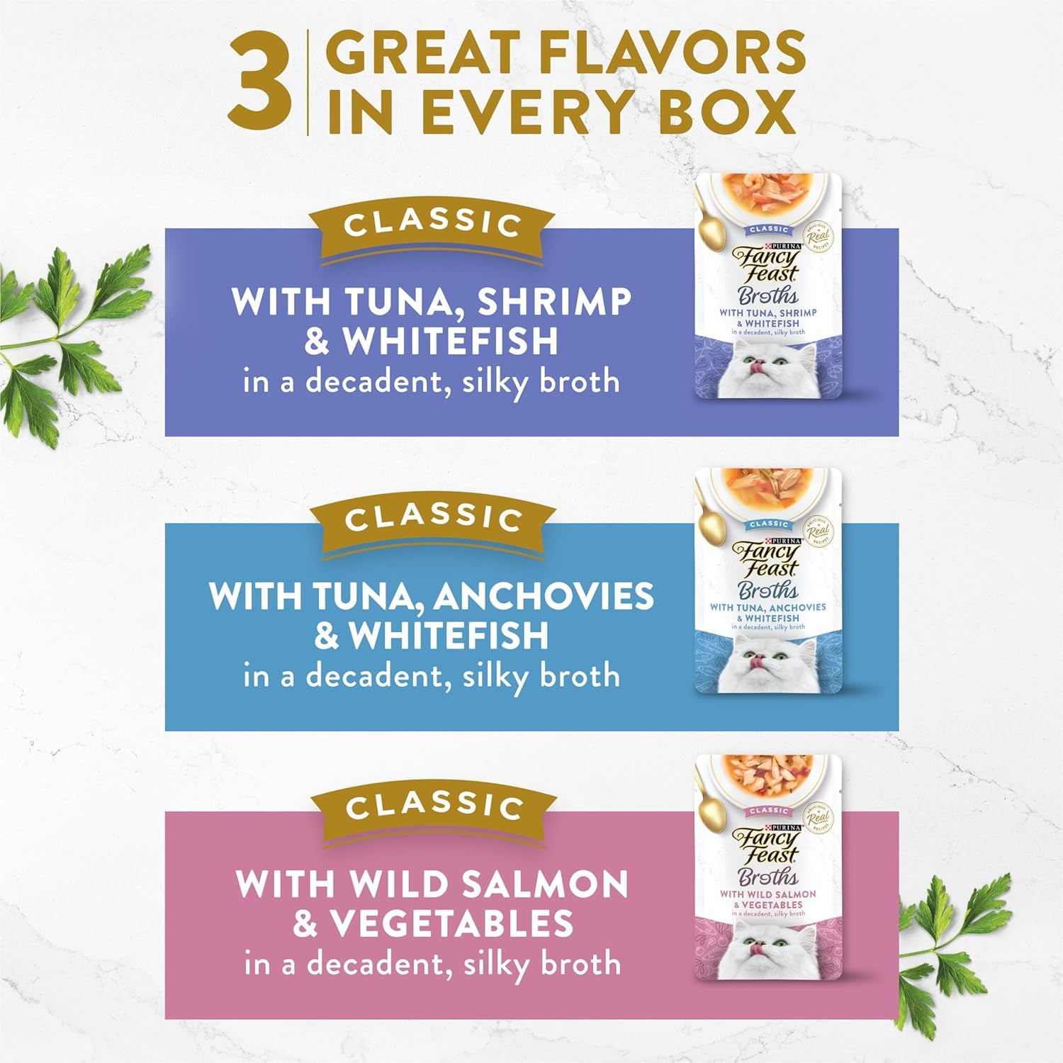 Purina  Lickable Wet Cat Food Broth Complement Classics Collection Variety Pack - (Pack of 12) 1.4 Oz. Pouches