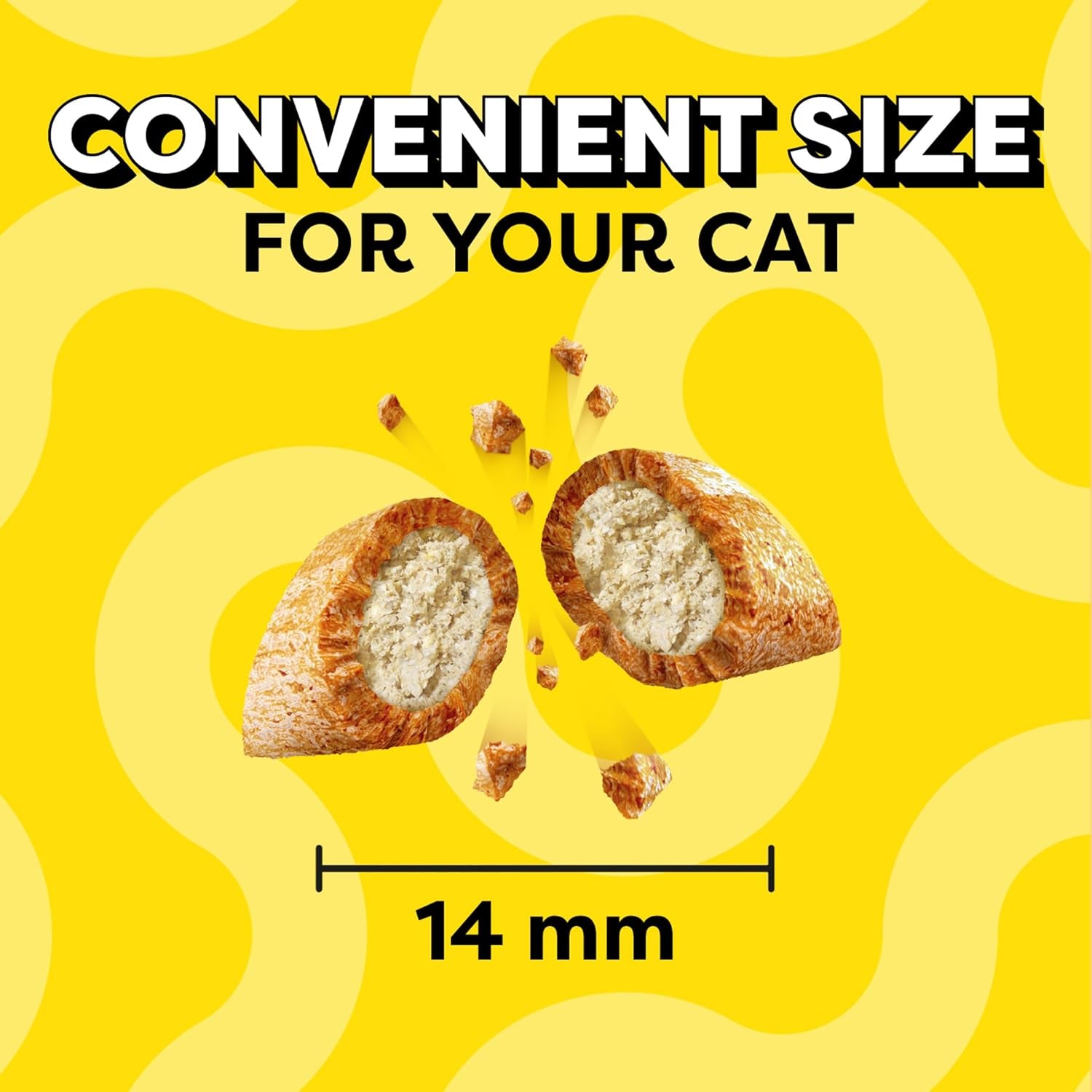 Jumbo Stuff Crunchy and Soft Cat Treats, Tasty Chicken Flavor, 14 Oz. Tub