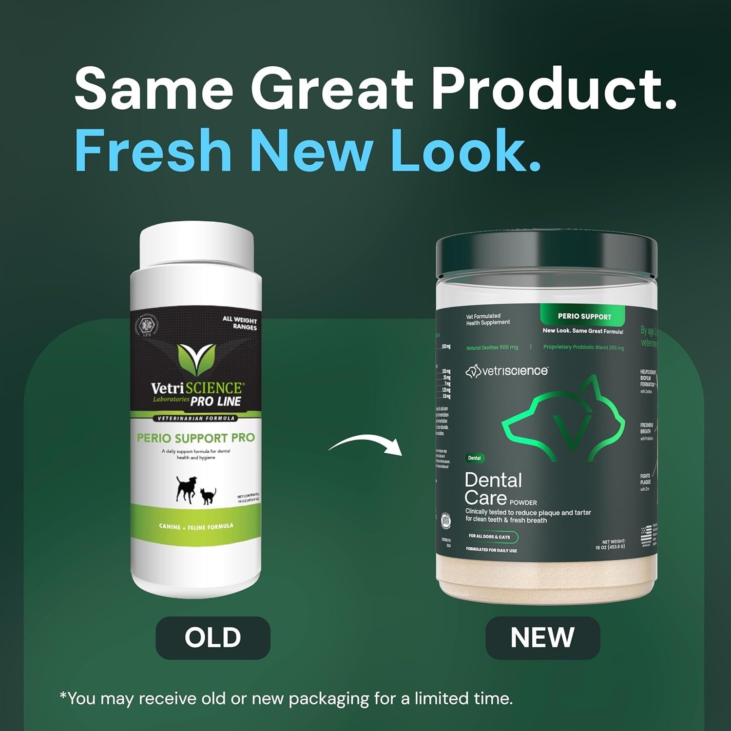 Dental Care Powder - Dental Supplement Powder for Dogs & Cats - Supports Breath Freshening - Healthy Teeth & Gums - Easy-To-Use Oral Hygiene for Pets - 16 Oz