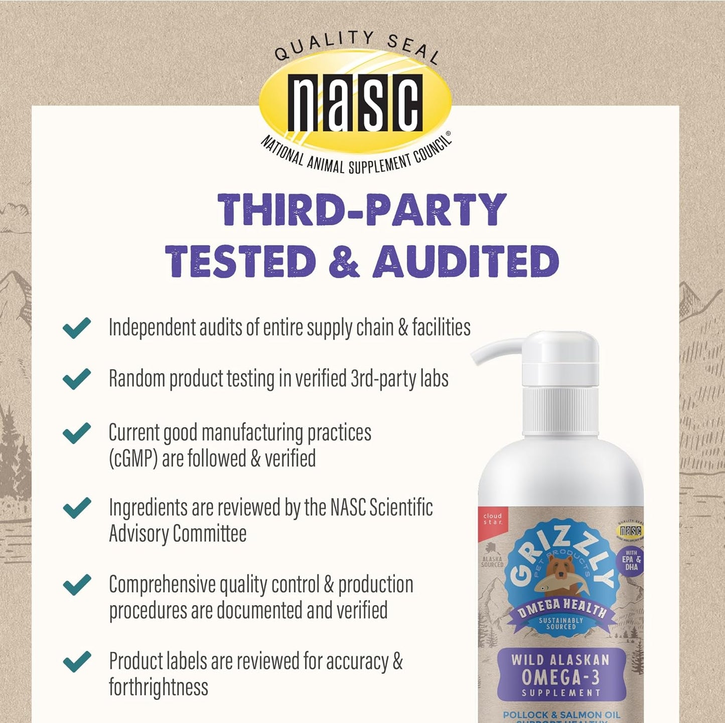 Omega Health Liquid Omega-3 Supplement for Dogs and Cats, 32 Ounce Bottle