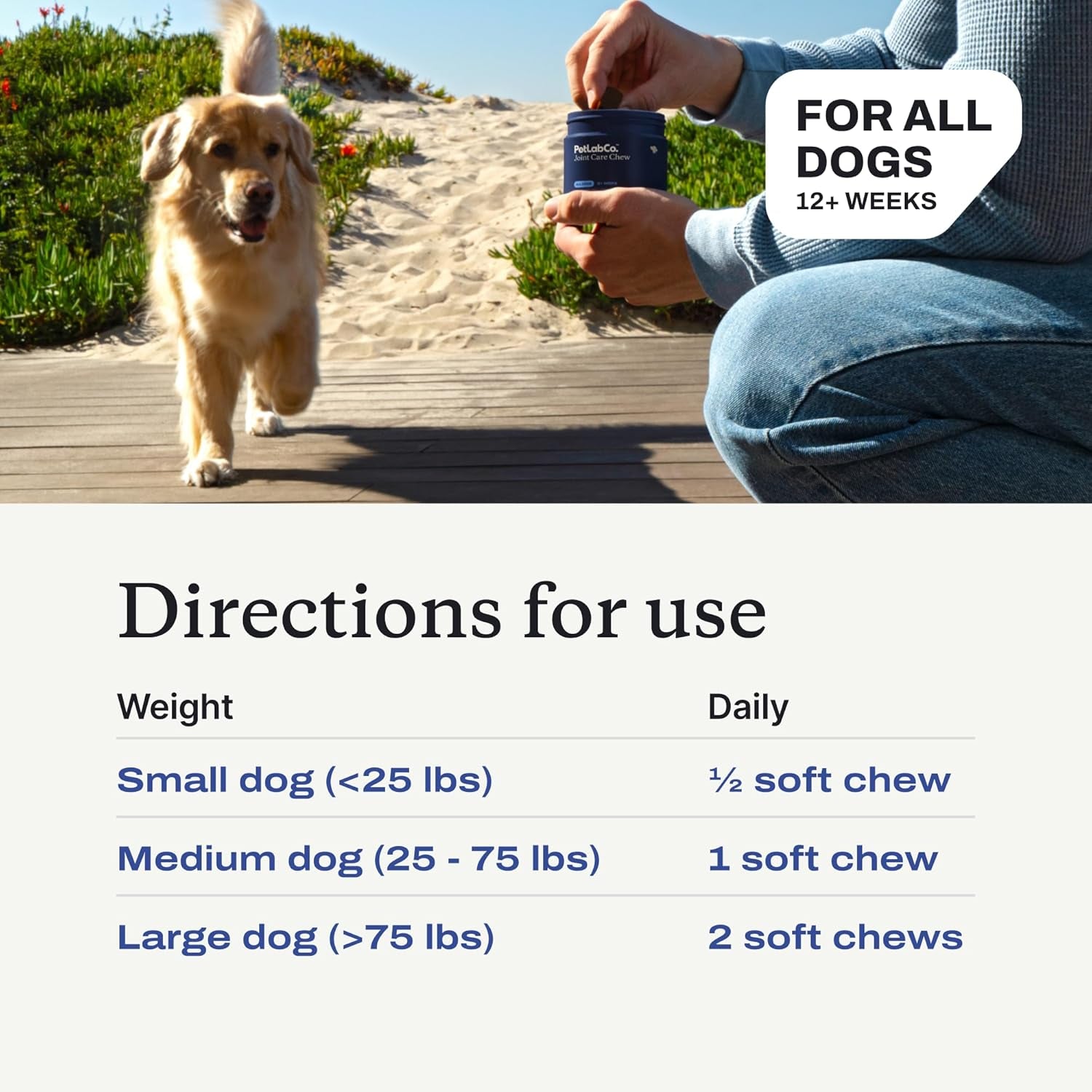 Joint Care Chews - High Levels of Glucosamine for Dogs, Green Lipped Mussels, Omega 3 and Turmeric - Hip and Joint Supplement to Actively Support Mobility - Packaging May Vary - (2-Pack)