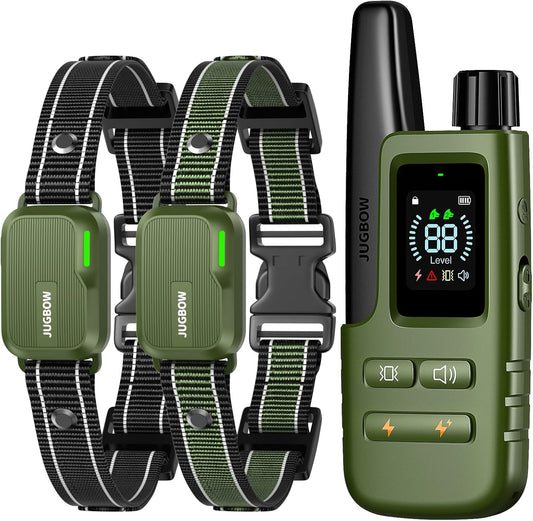 Dog Shock Collar 2 Dogs (10-120Lbs) - 4200FT Dog Training Collar with Remote IPX7 Waterproof Electric Collar with 4 Training Modes, Security Lock, Rechargeable E-Collar for All Breeds, Sizes