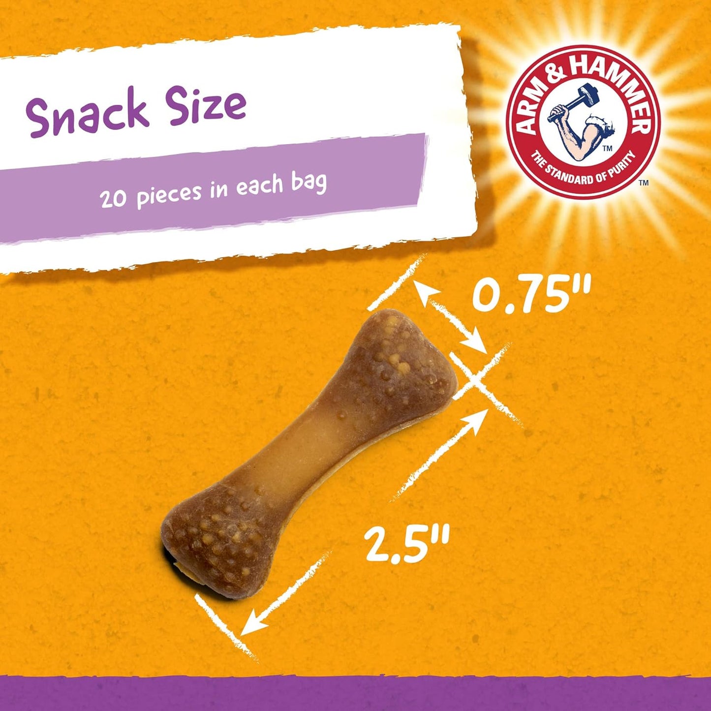 for Pets Nubbies Dental Treats for Dogs with Baking Soda and Calcium, Treat Chews Help Fight Bad Breath, Plaque & Tartar without Brushing, Peanut Butter, 20 Pcs (Packaging May Vary)