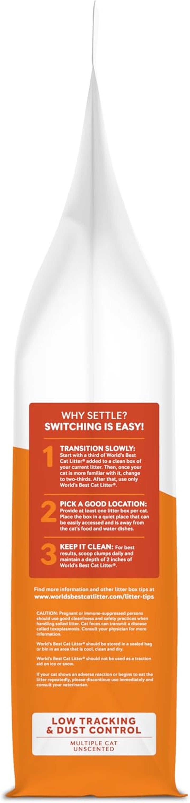 Low Tracking & Dust Control Multiple Cat Unscented 15-Pounds - Natural Ingredients, Quick Clumping, Flushable & Made in USA - Long-Lasting Odor Control & Easy Scooping
