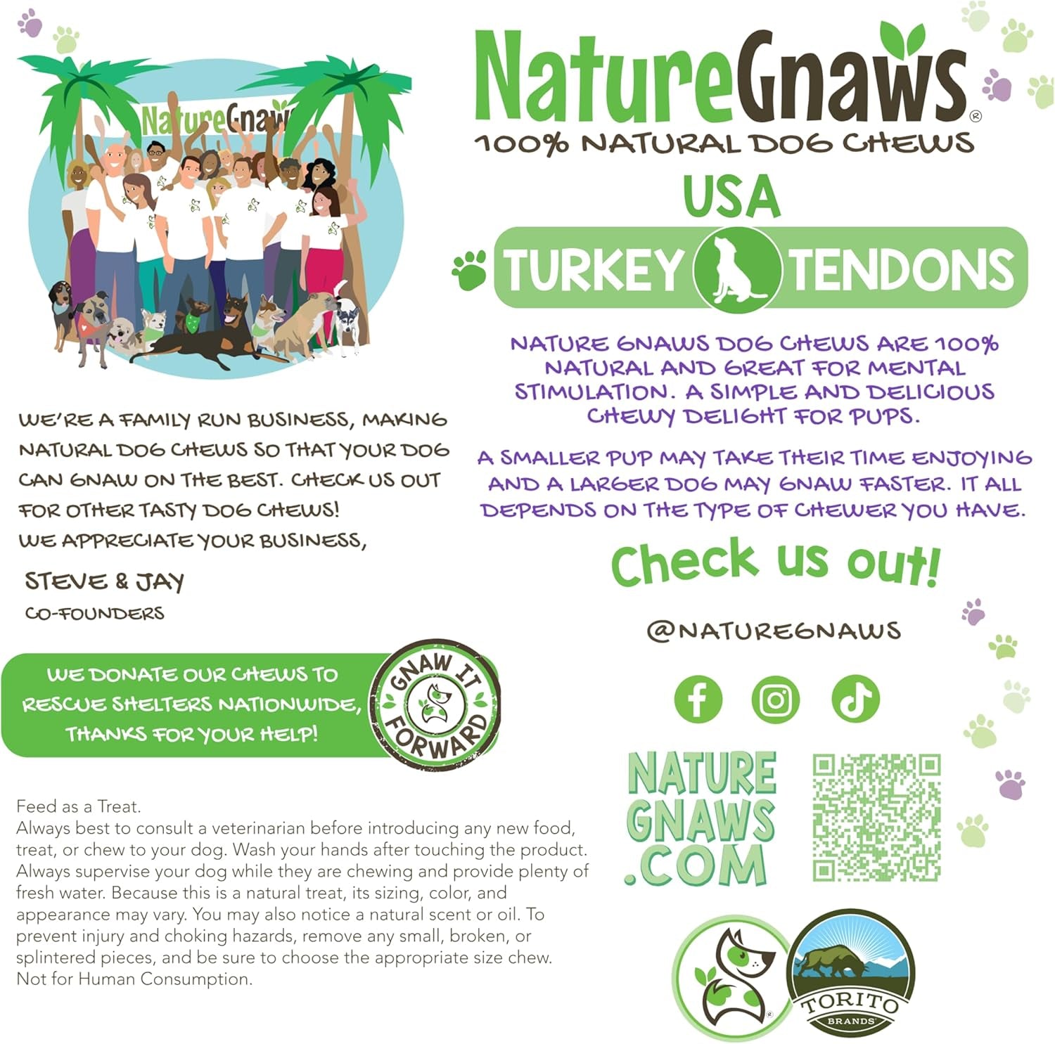 USA Turkey Tendons for Dogs (8Oz) - Delicious Grain Free Reward Snack for Small, Medium & Large Breeds - Premium Natural Dog Chew Treats