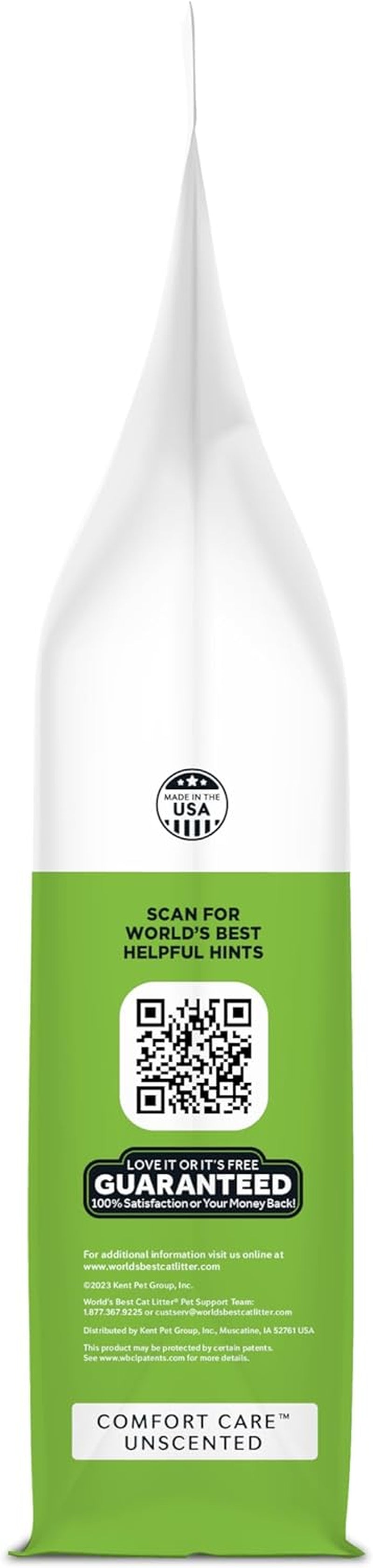 Comfort Care Unscented 15-Pounds - Natural Ingredients, Quick Clumping, Flushable, 99% Dust Free & Made in USA - Long-Lasting Odor Control & Easy Scooping