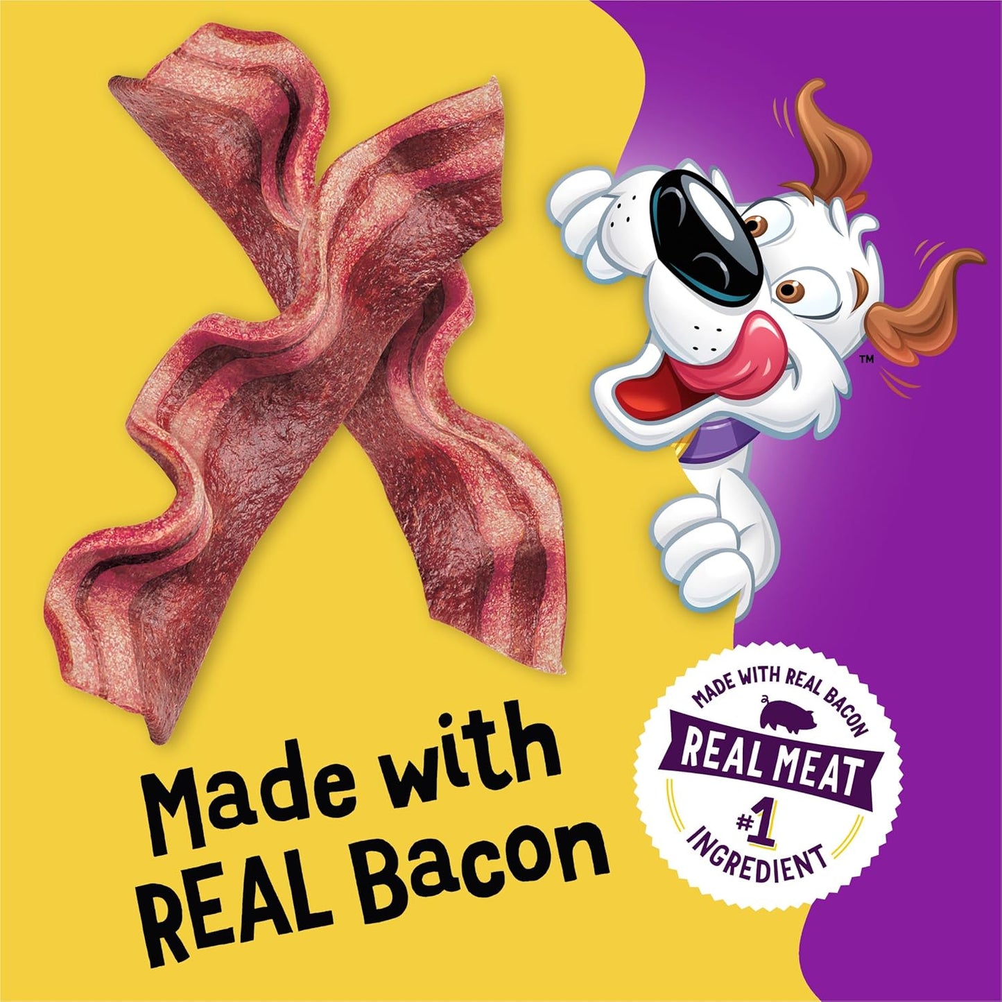 Strips Dog Treats, Original with Bacon Flavor - (Pack of 2) 26 Oz. Pouches